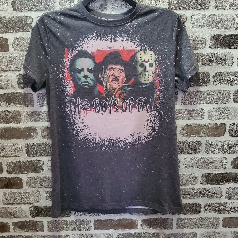 Horror movie womens small Boys of Fall graphic tshirt Freddy Michael Jason